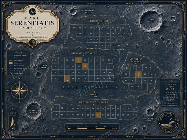 Mare Serenitatis premium lunar development map
